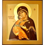 Рукописная икона Владимирской Богородицы