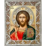 Икона Спасителя в сканном окладе